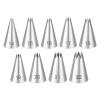 Stainless Steel Star Piping Tips Set, 9 Piece French Star Tube Frosting Nozzle Kit Open Stars Piping Tips Set Pastry Decorating Tip For Cupcakes Cookies Cakes (Small Size) view 1
