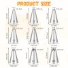 Stainless Steel Star Piping Tips Set, 9 Piece French Star Tube Frosting Nozzle Kit Open Stars Piping Tips Set Pastry Decorating Tip For Cupcakes Cookies Cakes (Small Size) view 2