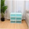 Amosfun 6pcs Endurable Thickened Shoe Box Stackable Shoes Storage Box Plastic Container Organize Your for Home and Office view 2