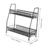 Vaguelly Black Storage Rack for Kitchen and Bathroom Sturdy Organizer for Countertop and Wall for Toiletries and Spices Heavy Duty Construction view 3
