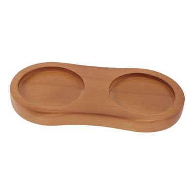 LABRIMP Wooden Tray for Sauce Bottle Condiment Holder Pepper Bottle Rest for Dining Table Versatile Kitchen Accessory Easy to Clean Maintain