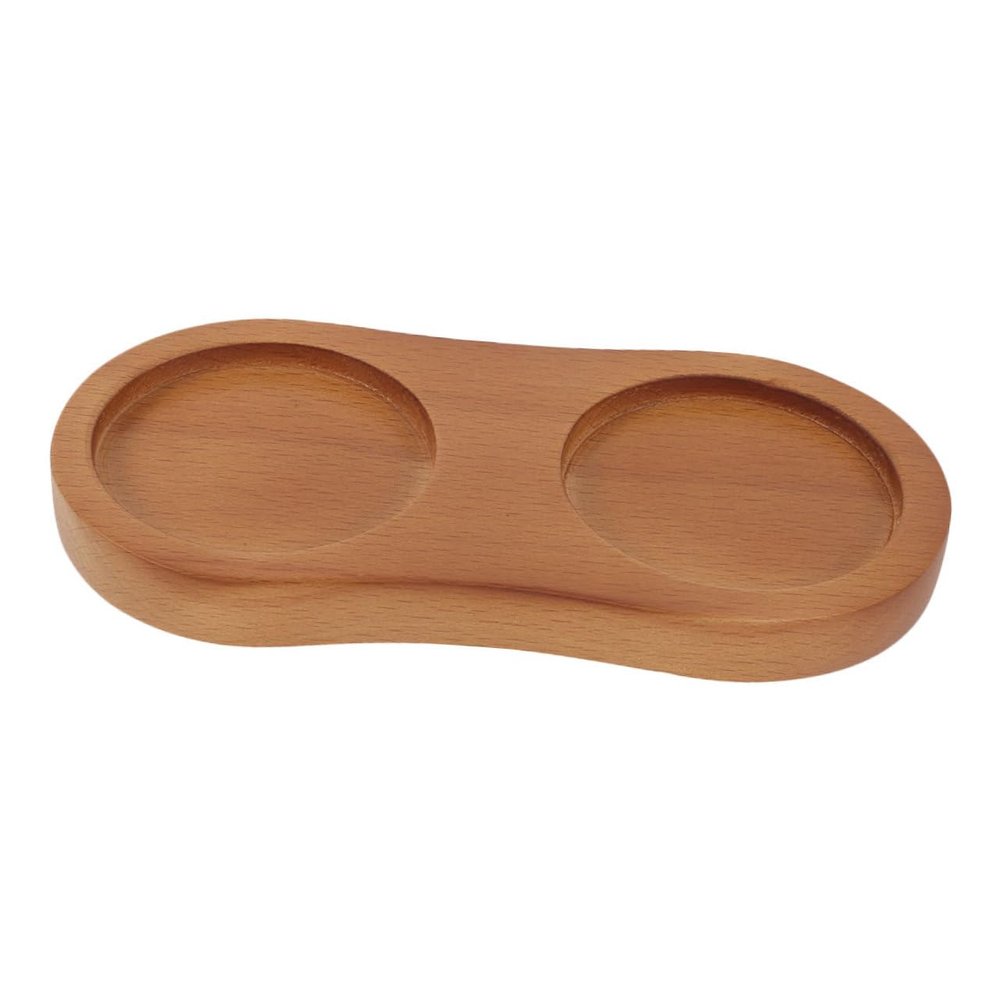 LABRIMP Wooden Tray for Sauce Bottle Condiment Holder Pepper Bottle Rest for Dining Table Versatile Kitchen Accessory Easy to Clean Maintain