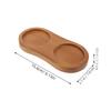 LABRIMP Wooden Tray for Sauce Bottle Condiment Holder Pepper Bottle Rest for Dining Table Versatile Kitchen Accessory Easy to Clean Maintain view 2