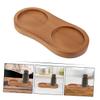 LABRIMP Wooden Tray for Sauce Bottle Condiment Holder Pepper Bottle Rest for Dining Table Versatile Kitchen Accessory Easy to Clean Maintain view 3