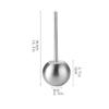 CFGH6FDF Toilet Brush Holder Stainless Steel Matte Toilet Brush Round Long Handle Toilet Brush with Base Toilet Brush Set for Bathroom Flooring Bathroom Toilet Brush view 2