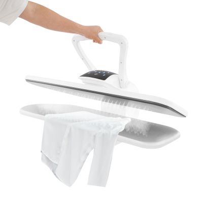 Professional Steam Iron Press, 1600W Adjustable Large Steam Iron Press, Intelligent Steam Press with 35.2oz Detachable Water Reservoir for Homes, Clothing Stores for Ironing Sheets, Curtains,White