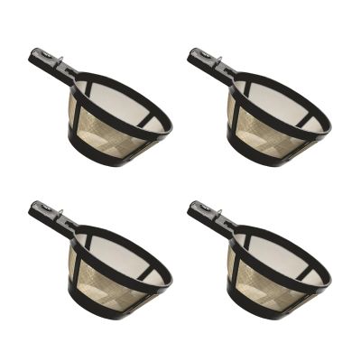 Montesy 4Pcs Reusable Coffee Filter Basket 3~4 Cup for Multiple Coffee Maker User Friendly Design Coffee Strainer