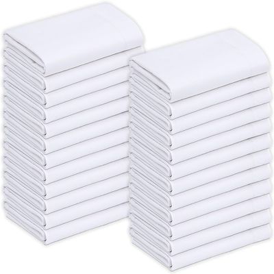 Luxurious Pack of 15 Flat Sheet 1000 Thread Count 100% Egyptian Cotton Twin Size (66" x 96") Inch Luxury Soft Fabric Flat Sheet - White Solid