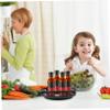 Happyyami Desktop Condiment Rotating Lipstick Container Rotatable Spice Jar Rack for Home view 4