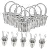 minkissy 12Pcs Gold Silver Plated Candy Baskets Handles Decorative Wedding Favor Boxes for Baby Showers Party Supplies and Small Storage view 1