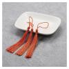 100pcs Hanging Rope Silk Tassel for DIY Earrings Necklaces Long Fringe Pendant Finding Accessories(Orange) view 2