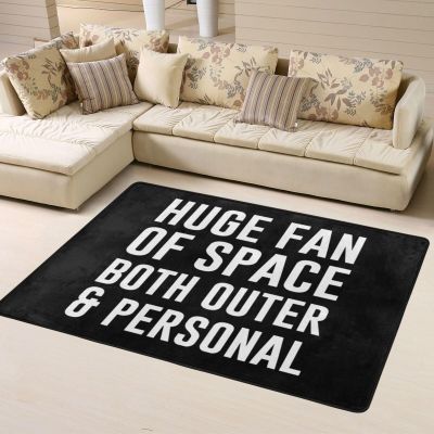 AMZWZSH Huge Fan of Space Both Outer and Personal Area Rug for Living Room Bedroom - Soft Non-Slip Low Pile Washable Floor Mat, Perfect for Kitchen, Dining Room, Nursery, Office