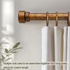 Lootkell 2 Pack Retro Gold Curtain Rods Set for Windows 48 to 84 Adjustable Length Heavy Duty 1" Diameter Window Curtain Rod with Decorative Finials for Outdoor Bedroom Kitchen Living Room Farmhouse view 3