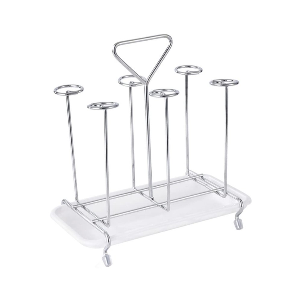 BRIGHTFUFU Drying Stand Iron Cup Holder Coffee Cup Rack Mugs Organizer for Kitchen