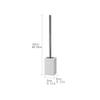CFGH6FDF Toilet Brush Holder Square Sandstone Toilet Brus Kit Resin Round Brush Head Toilet Brush with Removable Stainless Steel Long Handle Toilet Brush Bathroom Toilet Brush view 2