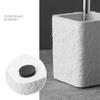 CFGH6FDF Toilet Brush Holder Square Sandstone Toilet Brus Kit Resin Round Brush Head Toilet Brush with Removable Stainless Steel Long Handle Toilet Brush Bathroom Toilet Brush view 4