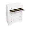 5 Drawer Storage Chest with Jewelry Box, Living Room Decorative Cabinet,Easy to Install view 4