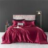 100 Percent Silk Luxury Bedding Set - 4-Piece Quilt Cover, Bedsheet, Pillowcase - Queen & King Size view 3