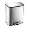20L Matte Black Stainless Steel Step Trash Can with Inner Liner - Fingerprint Resistant Finish with Lid, Step-On Pedal and Inner Bucket, Rectangular for Kitchen, Office view 1