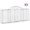 Gabion Basket Set of 3 Silver Galvanized Iron,Home & Garden,Lawn & Garden,Gardening,Pots & Planters,3146090 view 2