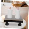 BUGUUYO Wooden Soap Tray Detachable Legs Small Bathroom Stand Natural Wood Base for Cosmetics and Soap Display view 4