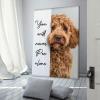 Funny Bathroom Wall Art Goldendoodle You Will Never Pee Alone Canvas Poster Print Funny Bathroom Signs Pictures Dog Lovers Computer Room Ideas Wall Decor 24x36inch Framed view 3