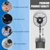 Adjustable Height Misting Fan, 3 Cooling Speeds with 11.5 Gallon Tank, Pedestal Fan for Backyards, Patios and More, 90 Oscillating, Black (81cm/31.9in) view 4