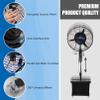 Outdoor Misting Pedestal Fan, 60 Oscillating Adjustable Height Stand Fan with 9 Gallon Tank, 3 Cooling Speeds Fan Misters for Patio, Garden, Backyard (81cm/31.9in) view 2
