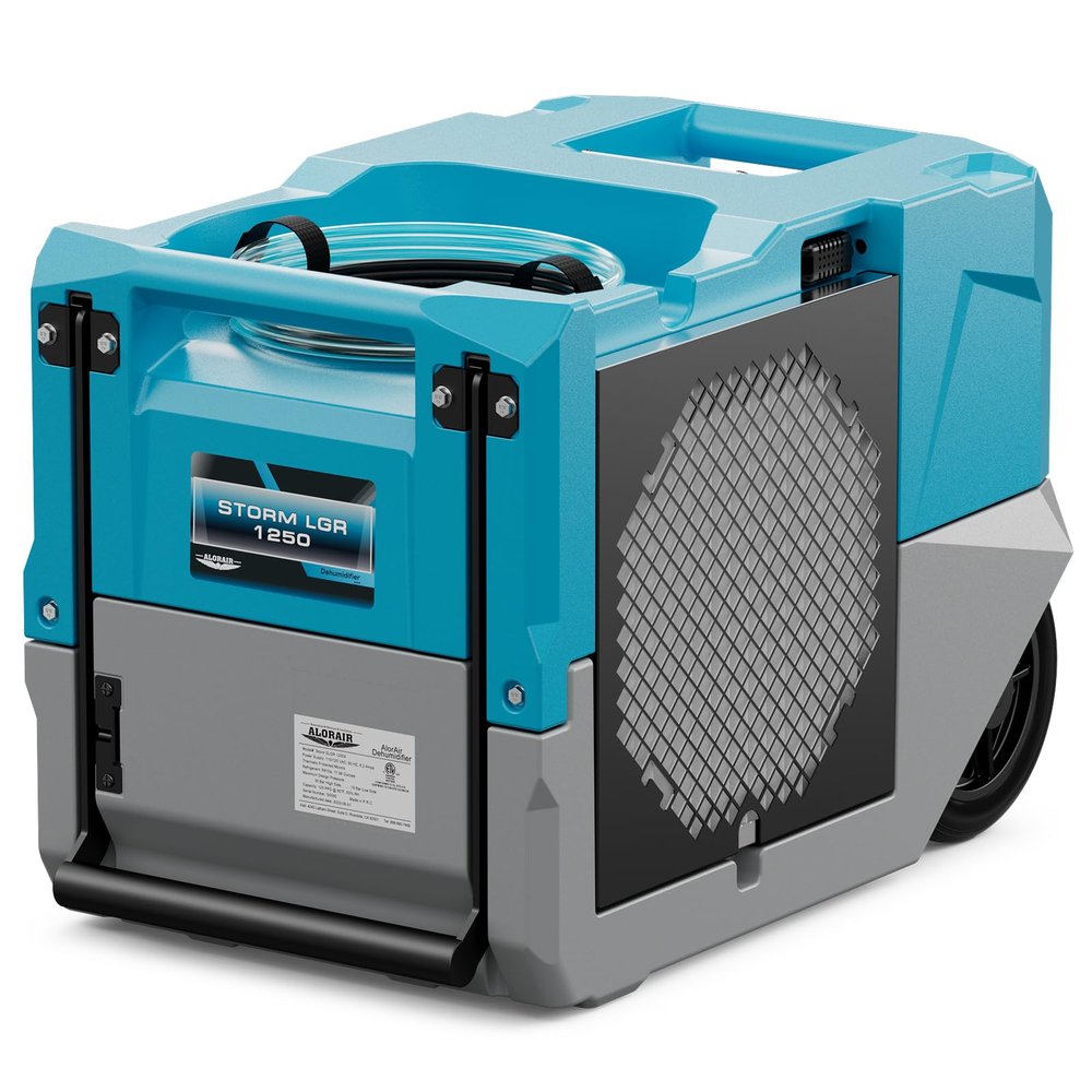 ALORAIR 264 Pitns LGR Commercial Dehumidifier with Pump, Up to 3,000 Sq.Ft Industrial Dehumidifier with Drain Hose Potable Wheels Design for Whole House, Basement, Warehouse, Garage, Blue