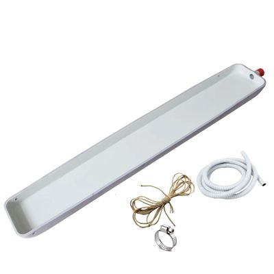 AoForce Drain Pan Tablets for Ac Unit Air Conditioner Drip Pan Drain Pan with Wire, Clamp, Water Pipe and Hook Stainless Steel Material Insulation Cotton Wrapped Around(70 * 12CM)