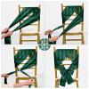 Lykoow 100 Pcs Satin Chair Sashes 7x78 inch Emerald Green view 3