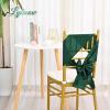 Lykoow 100 Pcs Satin Chair Sashes 7x78 inch Emerald Green view 4