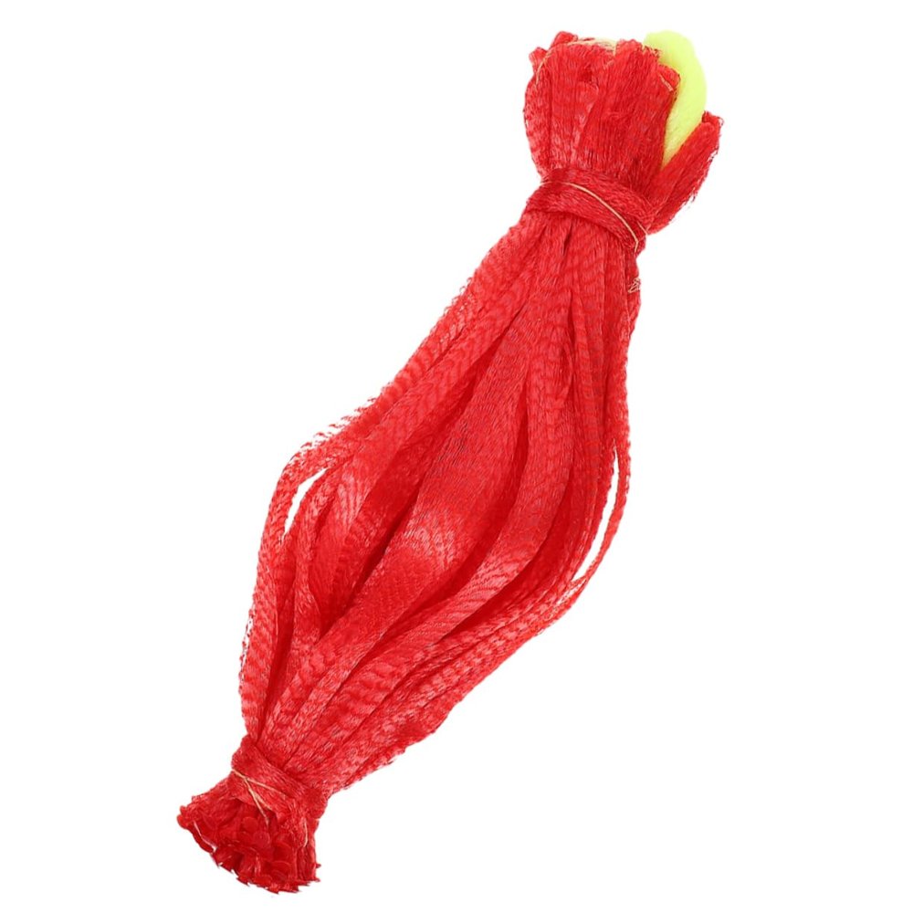 DECHOUS 50pcs Thick Red Plastic Fruit Storage Mesh Bags for Watermelon