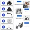 Outdoor Industrial Wall Fan Home Wall-Mounted Fan 120 Oscillating Silent Energy-Saving Electric Fan, for Bedroom Home Kitchen Shop,Black,Plastic Leaf (Black 68cm/27in) view 2