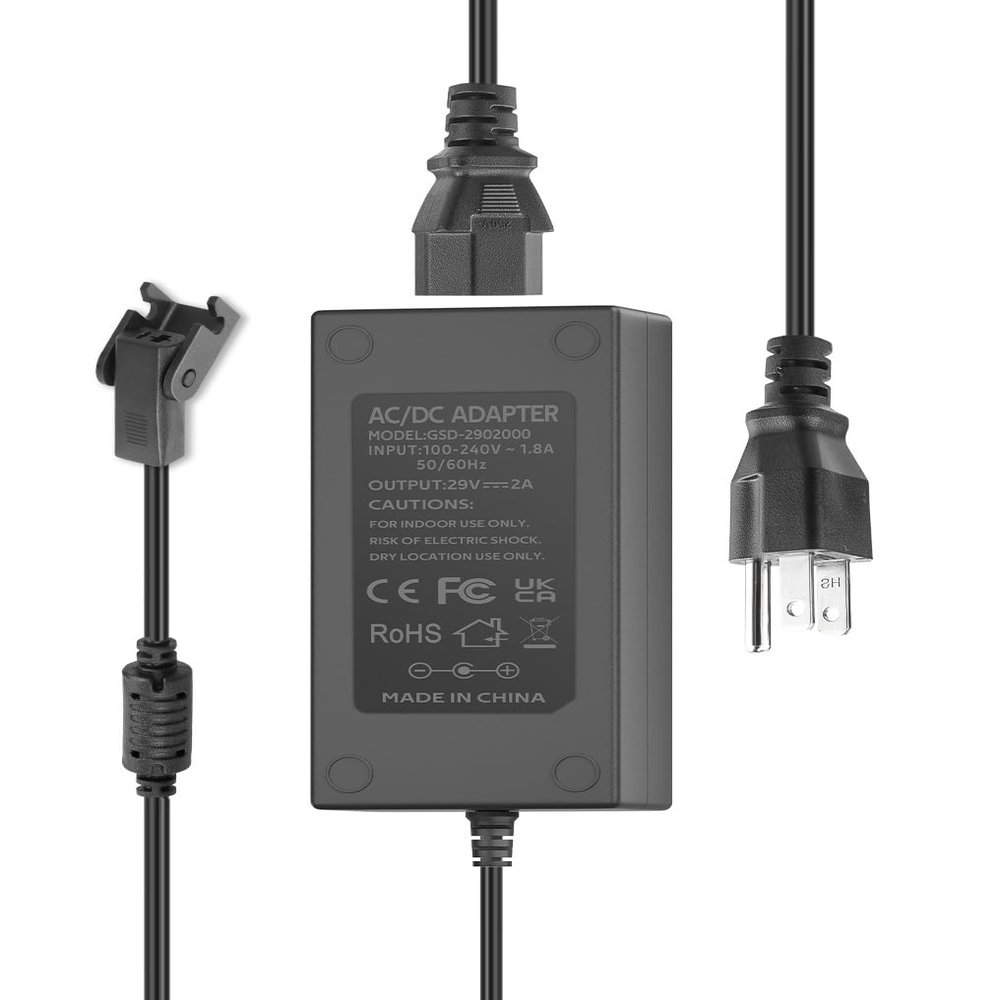 Universal Power Supply for Power Recliners Lift Chair - 2-Pin AC/DC Adapter 100-240V to 29V 2A Switching Power Supply Cord for Standing Desk Electric Couch Reclining Sofa