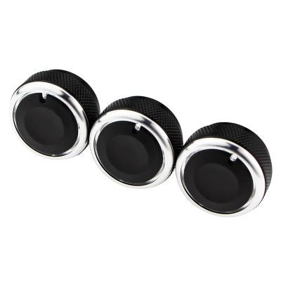 3Pcs Aluminum Alloy Car AC Knob Compatible For Kia Rio Air Conditioning Knob Heat Control Switch Button Knobs Accessories