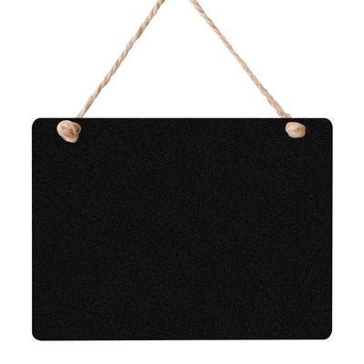 1Pcs Wooden Double-Sided Chalkboard Sign, 9x6.7 Inches with Hanging String, Versatile Erasable Message Board for Home, Party, Wedding Decor & More (Rectangle)