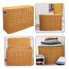 BESTOYARD Woven Basket with Lid and Handle Decorative Sundries Storage Basket for Home Organization Lightweight for Magazines and Outdoor Activities view 4
