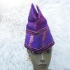 PrestigeApplause Purple Embroidery ASO Oke Groom Cap African Nigerian Hat Men Groom for Wedding Party Yoruba Hat Men Cap, Purple 3, osz view 3