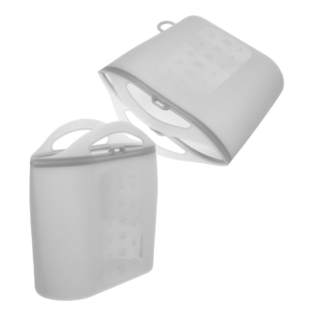 Abaodam 2pcs Reusable Silicone Food Storage Bags Microwave Steam Bag Vegetable Reusable Food Storage Microwave Steam Silicone for