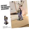 ABOOFAN Samurai Ninja Doll Japanese Samurai Warrior Statue Asian Men Doll Figurine for Home Decor view 3