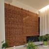 Outdoor Patio Bamboo Roller Blinds,Blackout Bamboo Roll Up Shades,Retro Brown Roller Shades,for Porch,Interior Windows 50" 52" 54" 56" 58" 60" 62" 64" 66" 68" 70" W,Covering Privacy,Cordless view 4