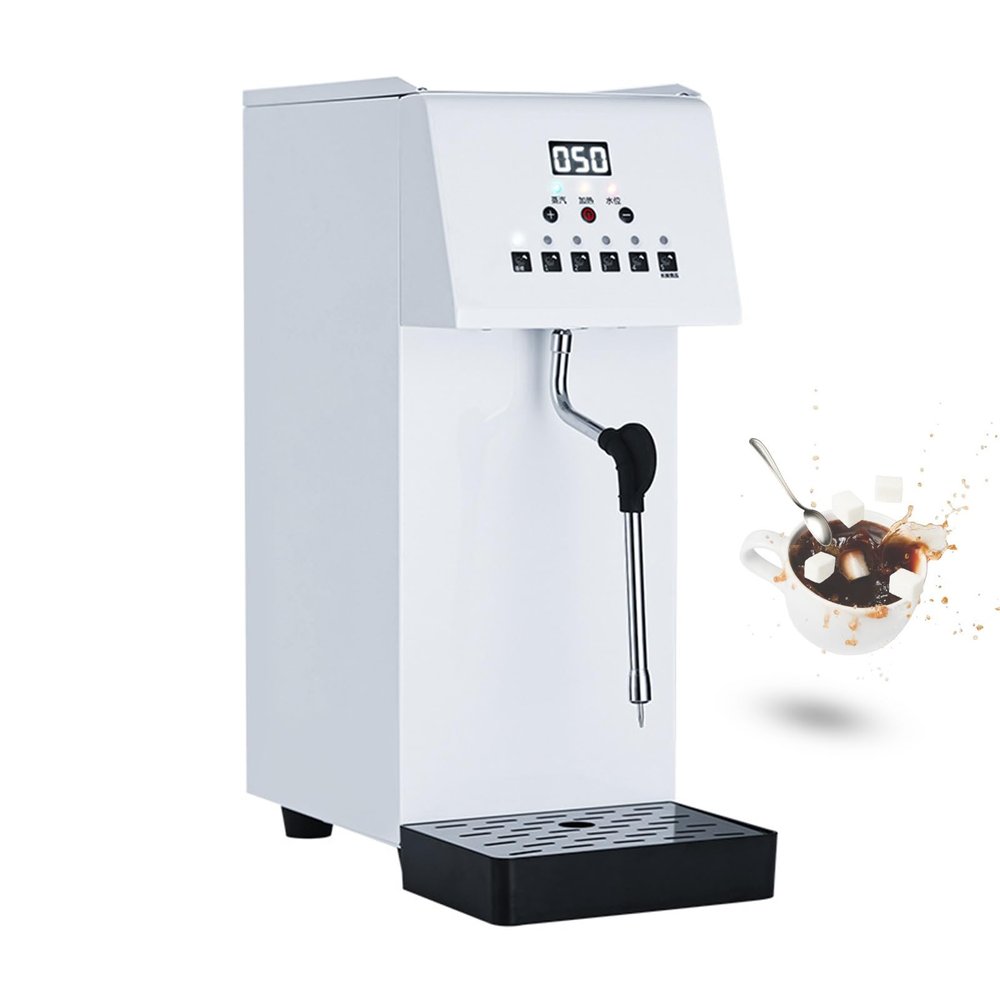 Milk Frother, 6L Fully Automatic Steam Water Frother, Stainless Steel Double-layer Insulation, With LED Temperature Display, Fast Heating, Suitable For Coffee Shops