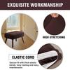 Jacquard Ottoman Covers Slipcover for Footstool Pouffe Foot Stool Stretch Fit Square Rectangle Round Small Large Bar Footrest Protector Cover with Elastic Bottom Washable Customizable(Coffee,55x150 cm view 4