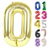 0 Balloon - Champagne Gold Birthday Number Balloons, 40 Inch Large Foil Balloons for Men Women Boys Girls Champagne Gold Themed Birthday Decorations view 1
