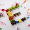 11" Clear Acrylic Letter & Number Charcuterie Tray-Reusable Fillable Alphabet Box for Displaying Candy,Cake,Snacks Party Dessert Serving Plate for Birthday, Wedding Anniversaries, Baby Shower (E) view 2