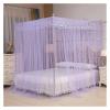 RUIXTZHONG Bed Canopy Three Door Palace Household Mosquito net, Bedroom Bracket Holder(Purple Flower,1.8mx2.0m) view 1