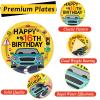 100 Pcs Drivers License 16th Birthday Party Decorations New Driver Car Plates and Napkins Set Disposable Racing 16 Years Old Paper Tableware for Boys Learner Driver Theme Supplies Serves 25 view 3