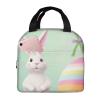 NBCCDVSH Insulated Lunch Bag Happy Easter Egg Rabbit Lunch Box for Women Men Reusable Leakproof Lunch Cooler Tote Bag for Picnic Work view 1