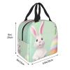 NBCCDVSH Insulated Lunch Bag Happy Easter Egg Rabbit Lunch Box for Women Men Reusable Leakproof Lunch Cooler Tote Bag for Picnic Work view 2